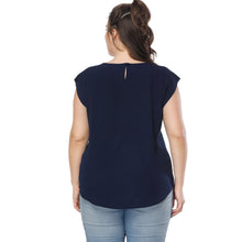 Bluza femei, din chiffon, cu snur incrucisat, fara maneci