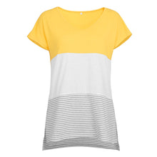 Bluza casual tip tricou, de femei, cu maneci scurte si guler rotund