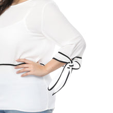 Bluza usoara de femei, din chiffon, cu guler rotund, casual