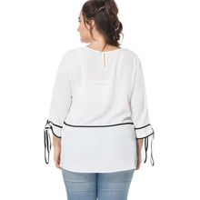 Bluza usoara de femei, din chiffon, cu guler rotund, casual