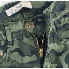 Jeans skinny imprimeu verde army, camuflaj, pantaloni de dama, pe corp, croiala tip creion, Camo jeans
