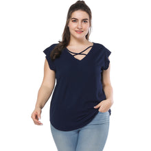 Bluza femei, din chiffon, cu snur incrucisat, fara maneci