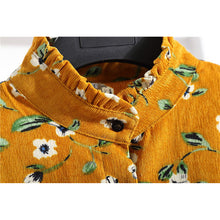 Rochie casual cu elastic in talie si guler gen tunica, o rochie din catifea imprimata, cu maneci lungi