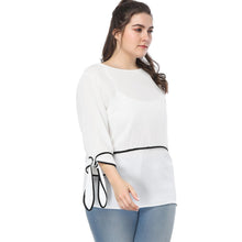 Bluza usoara de femei, din chiffon, cu guler rotund, casual