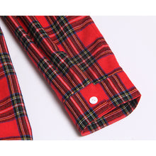 Rochie tip camasa, cu maneca lunga, model neregulat, in carouri