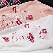 Haina de dama cu maneci lungi, brodata, cu imprimeu floral, casual, din sifon, imbracaminte de exterior