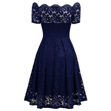 Rochie vintage cu dantela inflorata, fara umeri, cu maneci scurte, swing, o rochie de cocktail si alte ocazii speciale