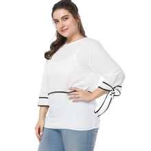 Bluza usoara de femei, din chiffon, cu guler rotund, casual