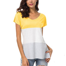 Bluza casual tip tricou, de femei, cu maneci scurte si guler rotund