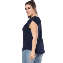 Bluza femei, din chiffon, cu snur incrucisat, fara maneci
