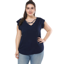 Bluza femei, din chiffon, cu snur incrucisat, fara maneci